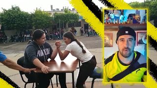 Lucha de Brazos de Mujer  Yessenia brazos de titanio  107 Deportes [upl. by Baron]