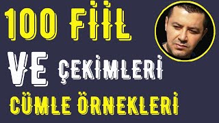 100 İNGİLİZCE FİİLİN ÇEKİMLERİ VE CÜMLE ÖRNEKLERİ  İNGİLİZCE FİİL LİSTESİ [upl. by Naols]