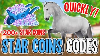 3 NEW STAR COINS CODES FREE HORSES STAR COINS STAR RIDER amp MORE IN STAR STABLE QUICK [upl. by Enyawal]