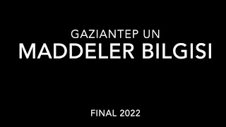 Maddeler bilgisi final 2022 [upl. by Annecorinne]