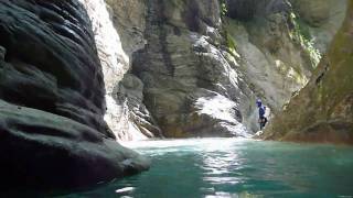 Canyoning Barbaira infSgorea Liguria Imperia 2010 1 mit Musik [upl. by Ahsenaj]