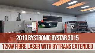 2019 Bystronic ByStar 3015 12kW Fibre Laser with ByTrans 3015 Extended [upl. by Ronel897]