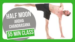 Half Moon Sequence  Hour Class ardha chandrasana [upl. by Atinuj]