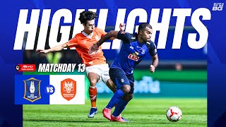 HIGHLIGHTS  BG PATHUM UNITED 2  1 RATCHABURI FC  THAI LEAGUE 202324  MATCHDAY 13 [upl. by Alleb305]