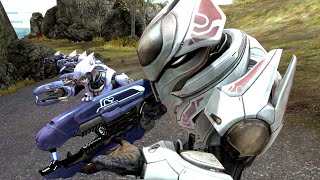 Halo Reach  Elites vs Marines AI Battle [upl. by Katzen576]