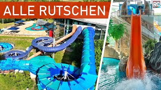 AvenidaTherme Hohenfelden  Alle Rutschen 2022  All Water Slides POV 4K [upl. by Ahsemac]