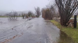 Inundaciones por intensas lluvias provocadas por la borrasca Mónica en Cueva Burgos el 2622024 [upl. by Lenes474]