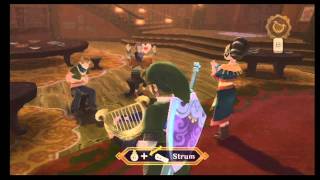 Zelda Skyward Sword Lumpy Pumpkin Harp Sing Along Heart Piece [upl. by Iteerp965]