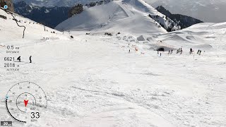 5K Skiing Leysin Black Route Top to Bottom Vaud Switzerland GoPro HERO9 Wide Hypersmooth3 GPS [upl. by Thorley]