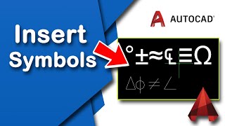 How to add or insert symbols in AutoCAD [upl. by Margaretha]