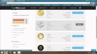 Comment miner du bitcoindogecoinlitecoin gratuitement sur cldmine [upl. by Algy]