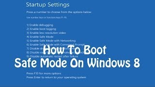 How to Boot into Safe Mode On Windows 8  81 [upl. by Betthezul]