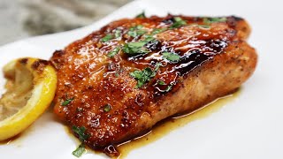 Honey Butter Glazed Garlic Salmon [upl. by Trescott12]