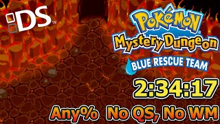 Former World Record Pokemon Mystery Dungeon Blue Rescue Team Any No QS No WM Speedrun  23417 [upl. by Specht742]