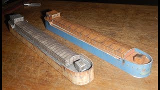 Make your own Free N Scale River Barge Model [upl. by Wojcik21]