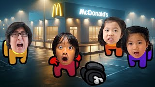 Ryans World Kaji Family Among Us Distraction Dance at McDonalds [upl. by Gnuhn]