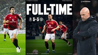 MANCHESTER UNITED 33 PORTO  BRUNO FERNANDEZ RED CARD  SACK ERIK TEN HAG NOW [upl. by Mozes]