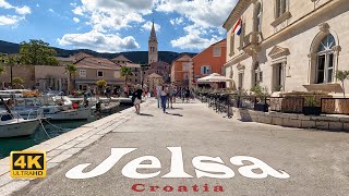 Jelsa Croatia Walking Tour 4K [upl. by Nerfe]