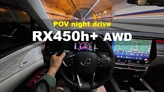 2024 Lexus RX450h POV night drive [upl. by Kcered]