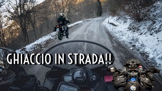 Ghiaccio in strada Winter Riding 2023 [upl. by Busey]