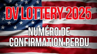 Dv lottery 2025  Comment Récupérer Son Numero De Confirmation [upl. by Alket228]