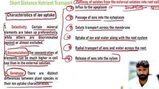 Mineral nutrient transport in Plants  Short Distance Pathway [upl. by Geraldina305]