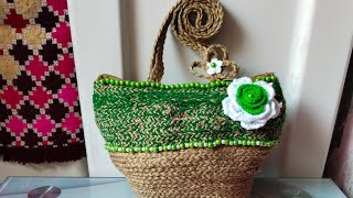 Handmade Jute Bag 🍰💚🤎❤️ [upl. by Kimmie]