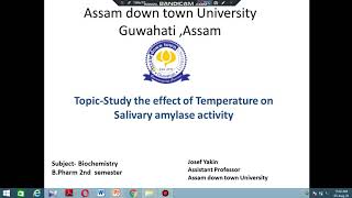 Effect of Temperature on Salivary amylase activity Part 1 [upl. by Aubine]