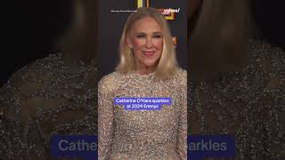 Catherine OHara dazzles on Emmys red carpet  shorts yahooaustralia [upl. by Oicangi58]