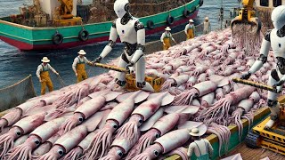 Japanese Fishermen Use Robots To Catch And Process Billions Of Squid And Tuna [upl. by Debera]