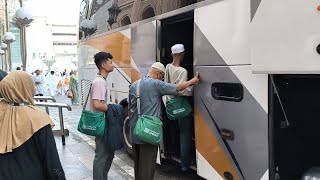 JEMAAH KU09 BERANGKAT MENUJU KE STESEN KERETAPI LAJU HARAMAIN SPEEDTRAIN MAKKAH [upl. by Ahsatal852]