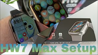 HW7 Max Smart Watch Setting amp Setup  How To Connect With Mobile  Wearfit Pro Application [upl. by Ynabe]