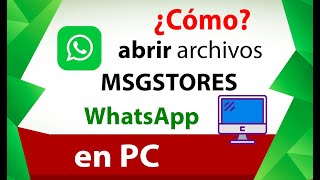 Abrir y desencriptar base de datos Whastapp en PC [upl. by Esinyl]