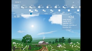 YoWindow  accurate beautiful weather app with landscapes depicting weather sky season [upl. by Larrad529]