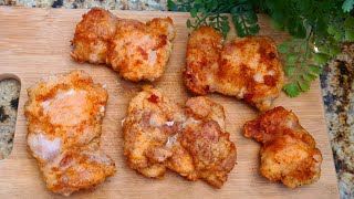 Breaded Fried Seasoned Chicken Thighs [upl. by Dorion324]