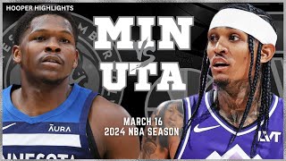 Minnesota Timberwolves vs Utah Jazz Full Game Highlights  Mar 16  2024 NBA Season [upl. by Burk951]