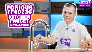 How to Install Forious Kitchen Faucet  Shouldit Kitchen Faucet Series [upl. by Sorips936]