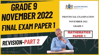 Grade 9 November 2022 Exam Revision Paper 1 Part 2 [upl. by Neeron344]