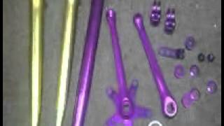 ANODIZADO MORADO DE PEDALIERS BICICLETA 637876698 RESTAUROMETAL [upl. by Nylkcaj429]