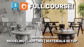 Interior Modeling and Rendering Tutorial From Zero  3ds Max  Corona Render Tutorial [upl. by Arries]