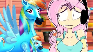 Fluttershee plays Weird Pony Games 🍉  END THE MISERY  Part 4 [upl. by Mahon]