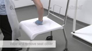 Commode cleaning demonstration  Clinell [upl. by Isnan]