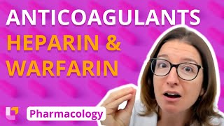 Anticoagulants heparin amp warfarin  Pharmacology  Cardiovascular  LevelUpRN [upl. by Arimay]