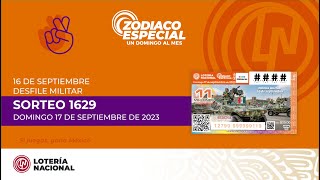 Sorteo Zodiaco Especial No 1629 conmemorando el quotDesfile Militar del 16 de septiembrequot [upl. by Kriste296]