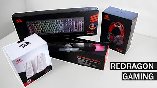 Unboxing Redragon Latest Gaming Speakers  Headset amp Mechanical Keyboard  ASMR [upl. by Glad48]