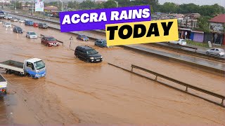 Floods State Of Roads In Accra After Partial Rains [upl. by Repsihw]