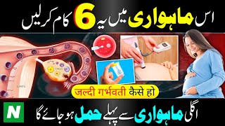 Mahvari K Bad Ye 6 Kam Kr Lain 100 Hamal Tehar Jae Ga ✅ Tips To Get Pregnant Fast in Hindi [upl. by Theadora]