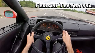 Driving The Ferrari Testarossa  12 Cylinder POV Therapy Drive  Binaural Audio [upl. by Eiznikam70]