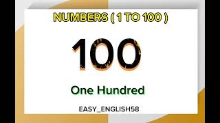 NUMBERS  1 TO 100  IN ENGLISH [upl. by Byler408]