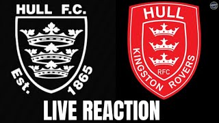 HULL FC VS HULL KR LIVE REACTION ROUND 1 2024 [upl. by Humphrey491]